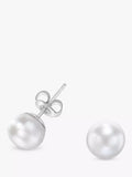 Dower & Hall freshwater pearl stud earrings silver, imported from the UK