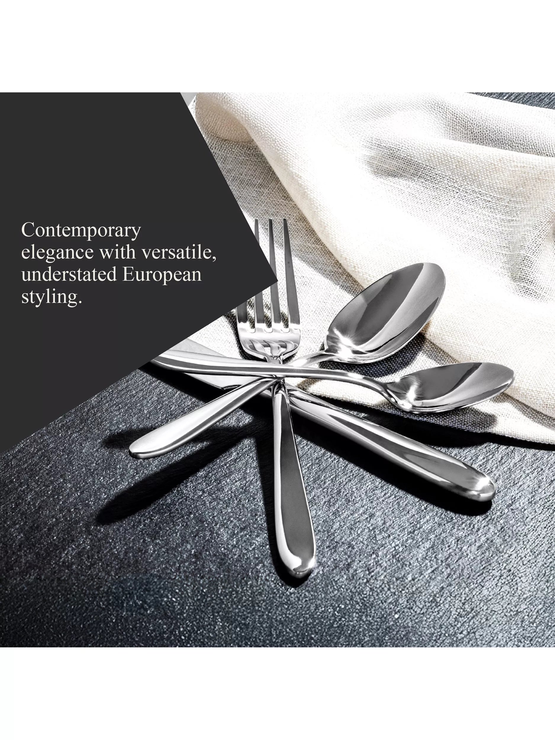 Oneida Mascagni II stainless steel cutlery set 16 piece (British brand)