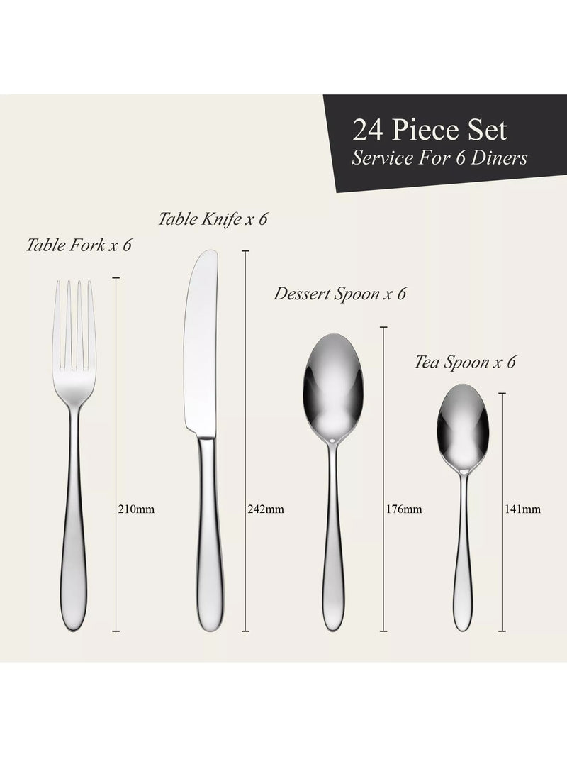 Oneida stainless steel cutlery set 24 piece - British product