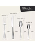 Oneida stainless steel cutlery set 24 piece - British product