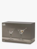 LSA International martini glasses 180ml clear pair, imported from the UK