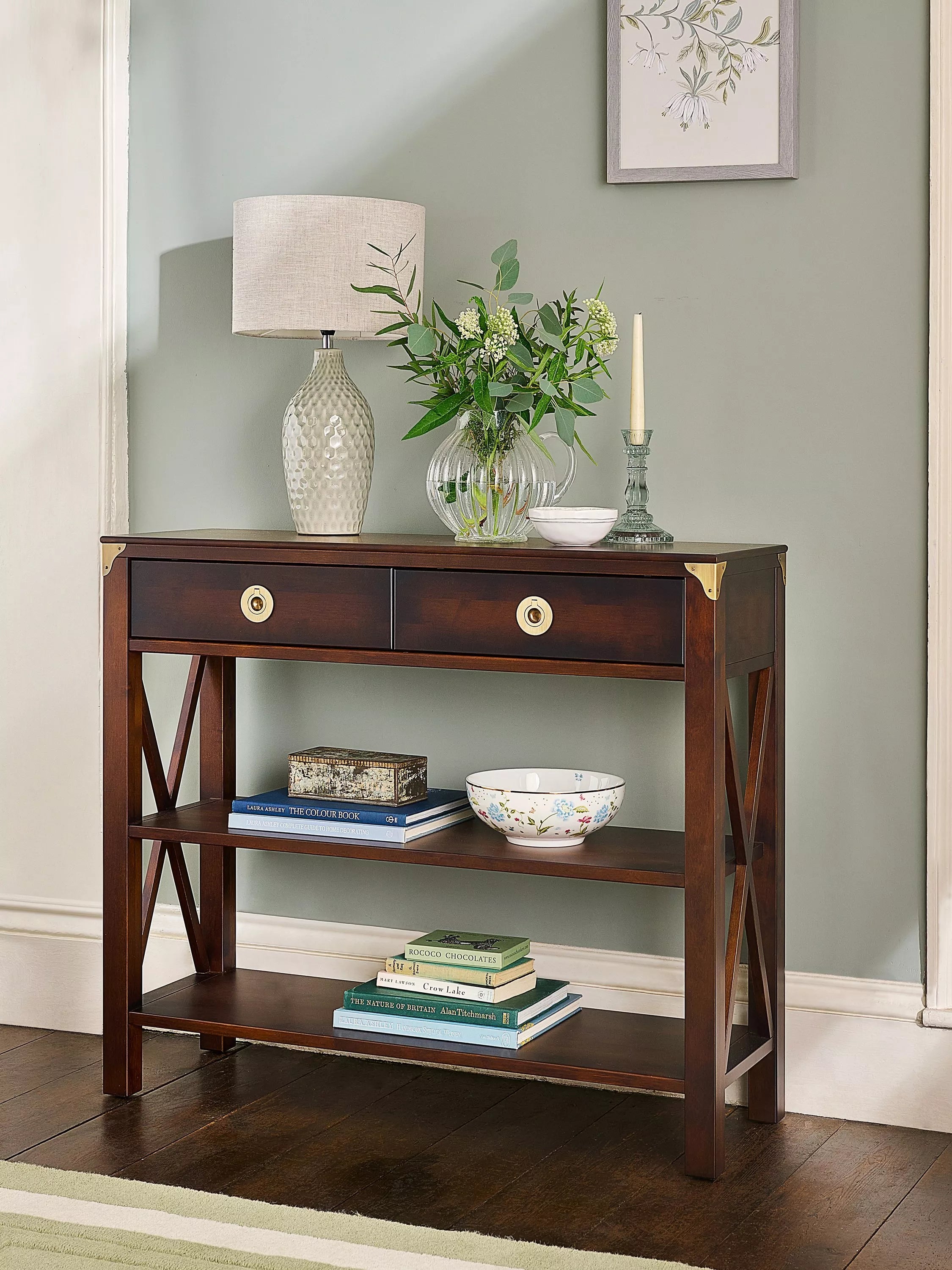 Laura Ashley Balmoral console table with two drawers, imported from the UK