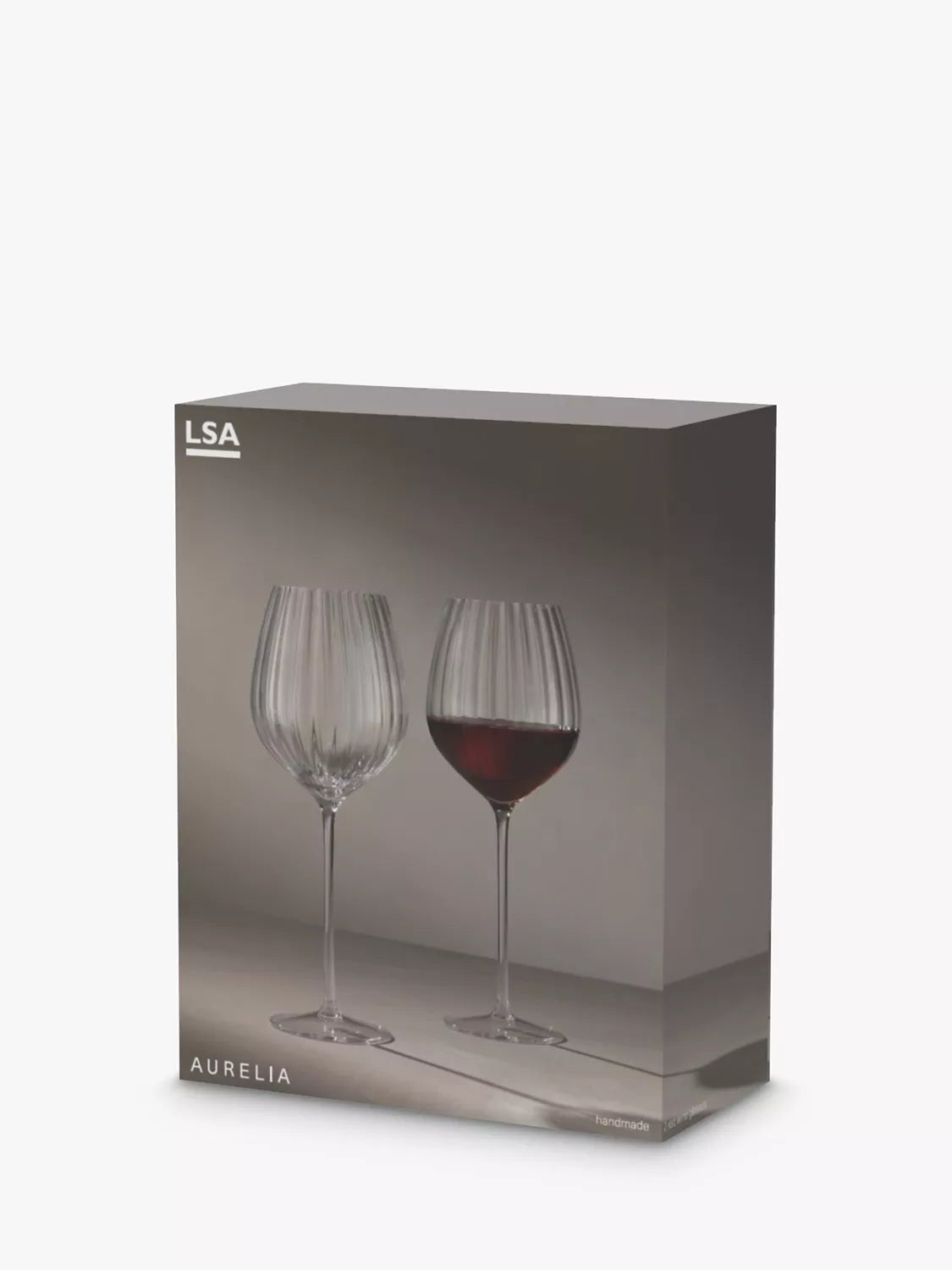 LSA International Aurelia Optic red wine glasses 660ml set of 2, UK version