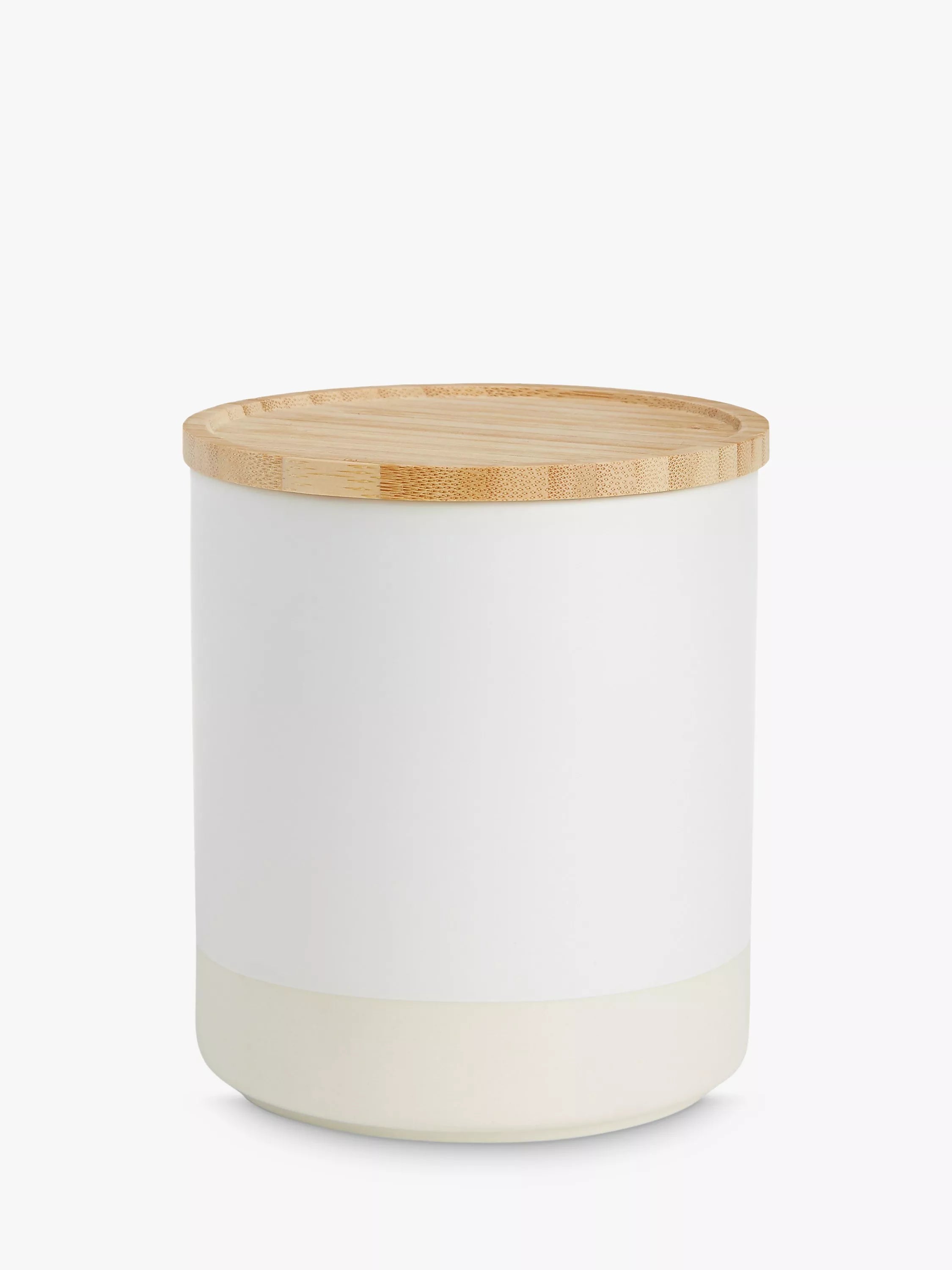 John Lewis Matt Dipped Stoneware Kitchen Storage Jar with Bamboo Lid 550ml