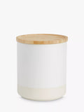John Lewis Matt Dipped Stoneware Kitchen Storage Jar with Bamboo Lid 550ml