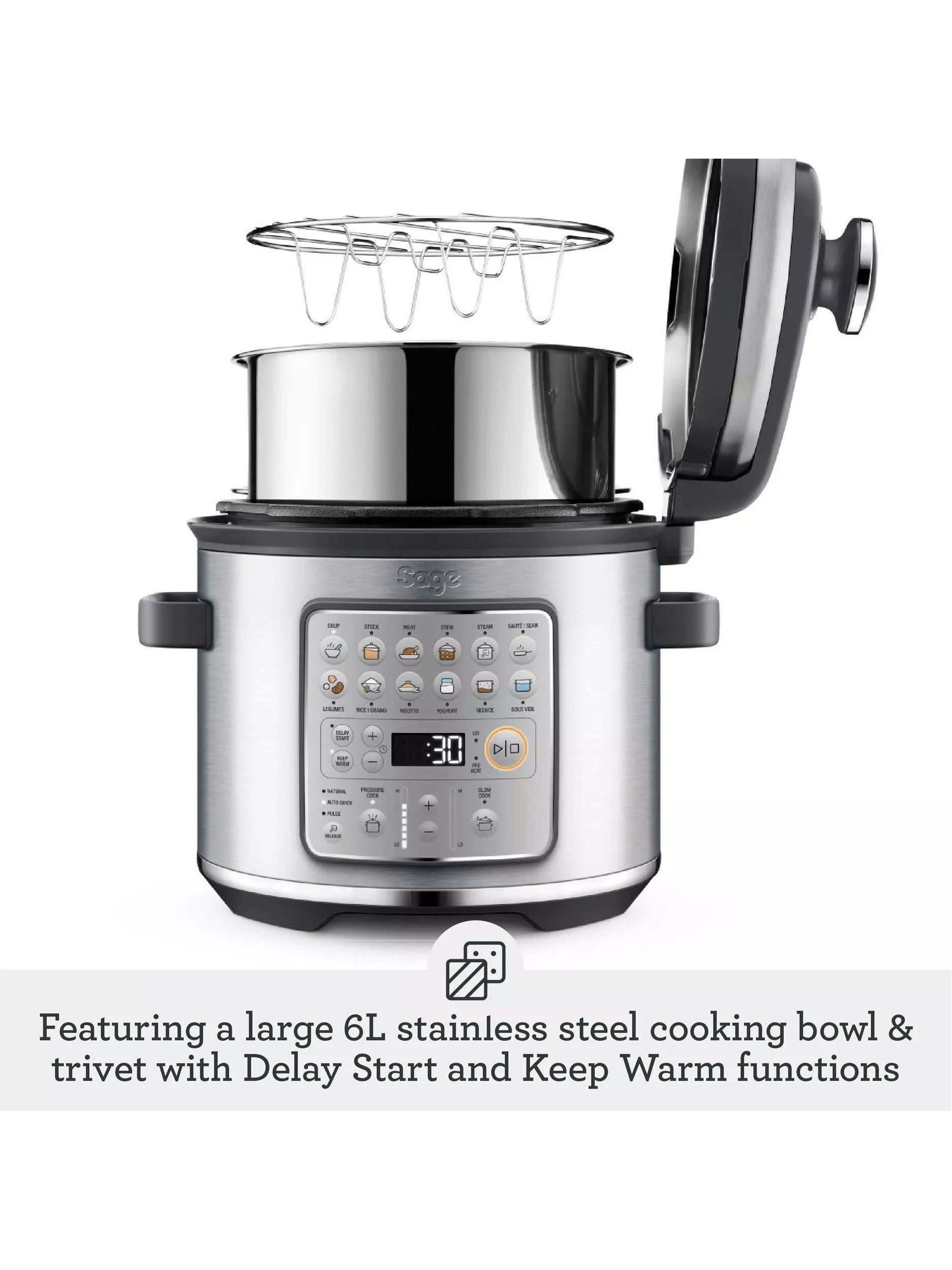 Sage Fast Slow GO multi cooker 6L (British brand)