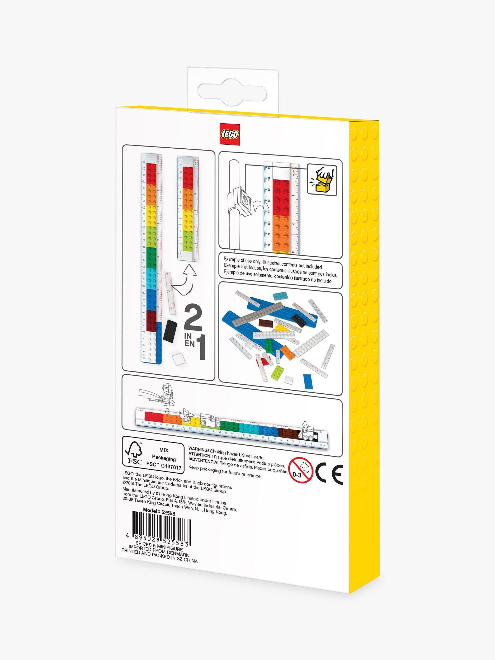 Lego Buildable Ruler Multi 30cm length, UK version