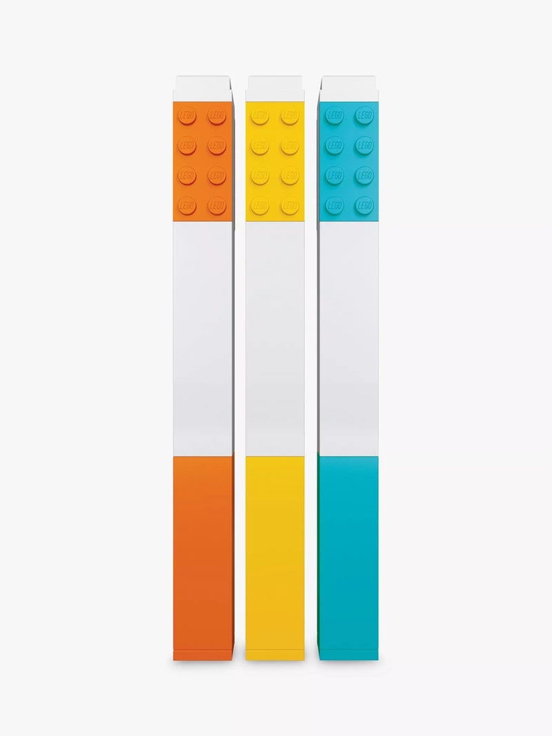 LEGO coloured highlighters set of 3, imported from the UK