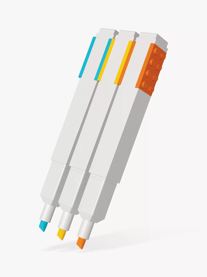 LEGO coloured highlighters set of 3, imported from the UK