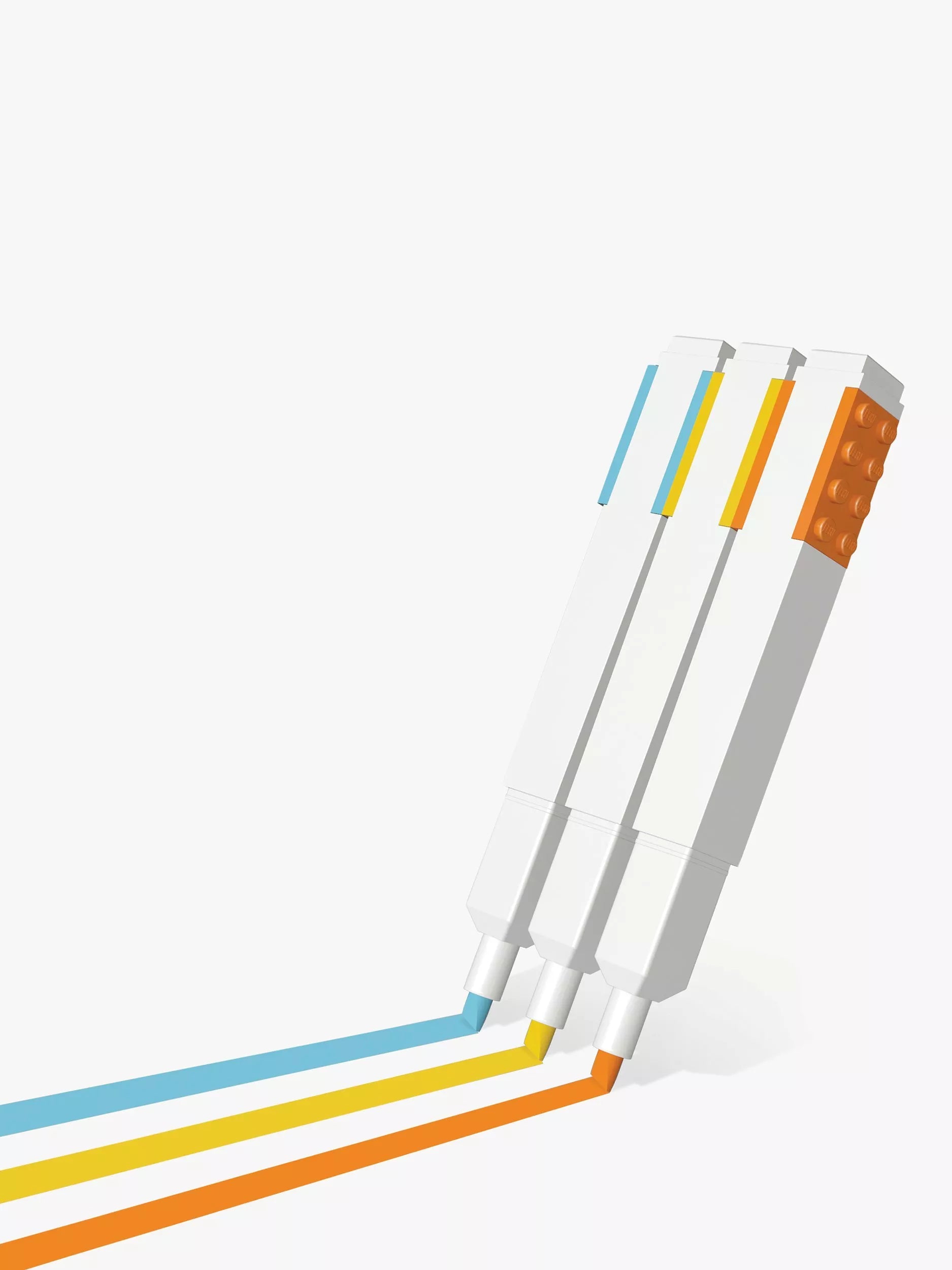 LEGO coloured highlighters set of 3, imported from the UK