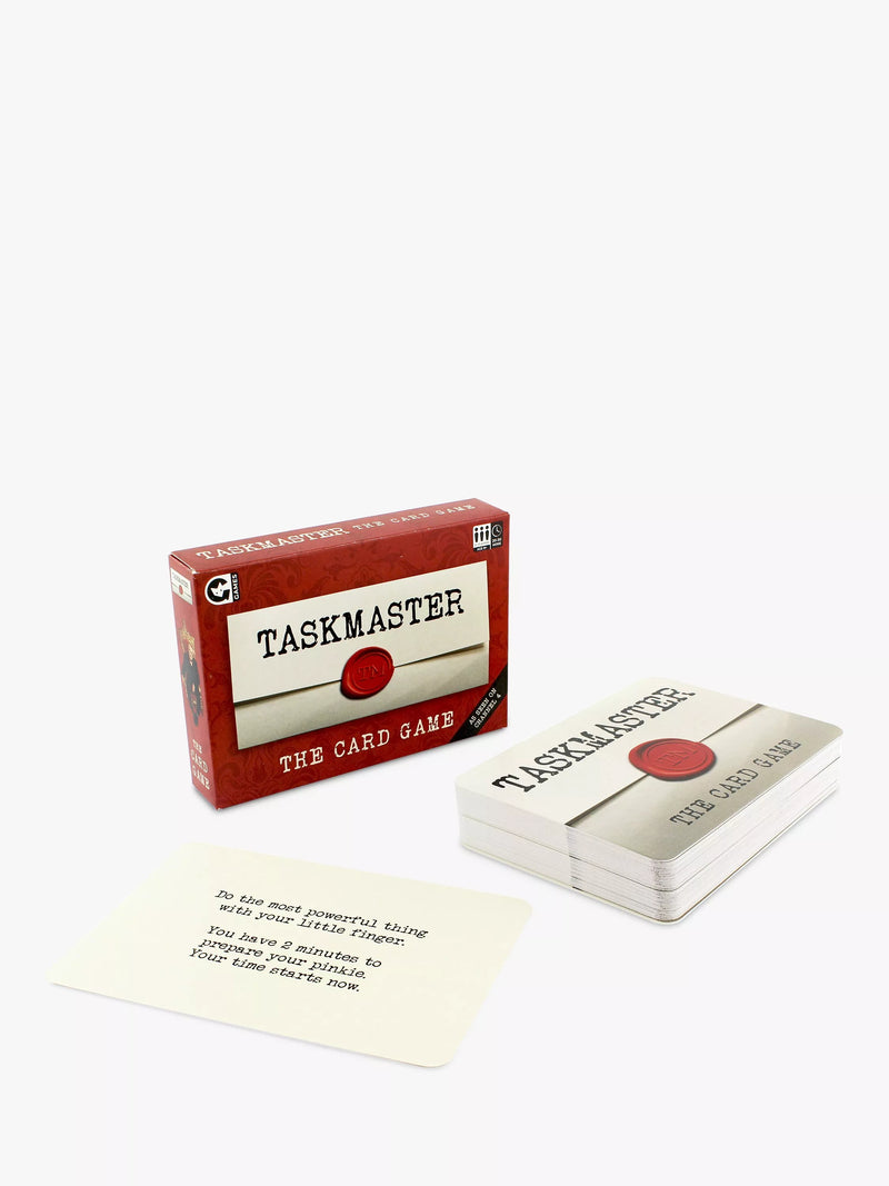 Ginger Fox travel-sized card game based on TV show tasks, UK version