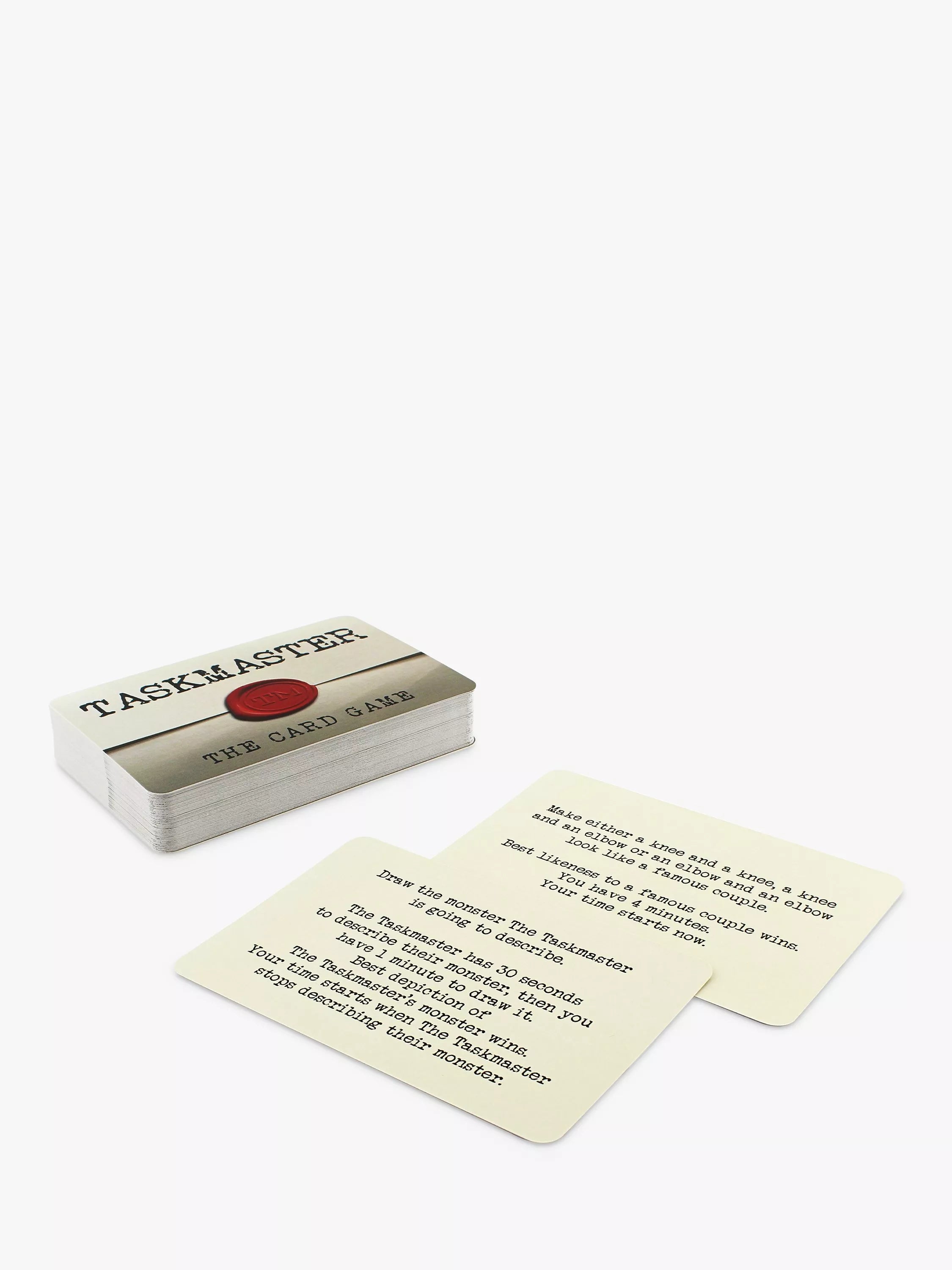 Ginger Fox travel-sized card game based on TV show tasks, UK version