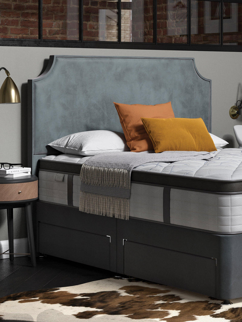 Sealy Tate upholstered headboard double velvet - British product