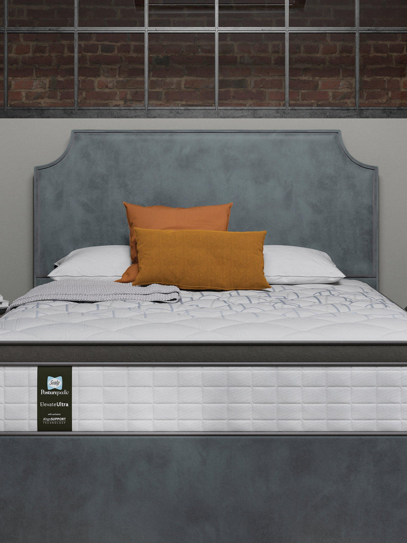 Sealy Tate upholstered headboard double velvet - British product