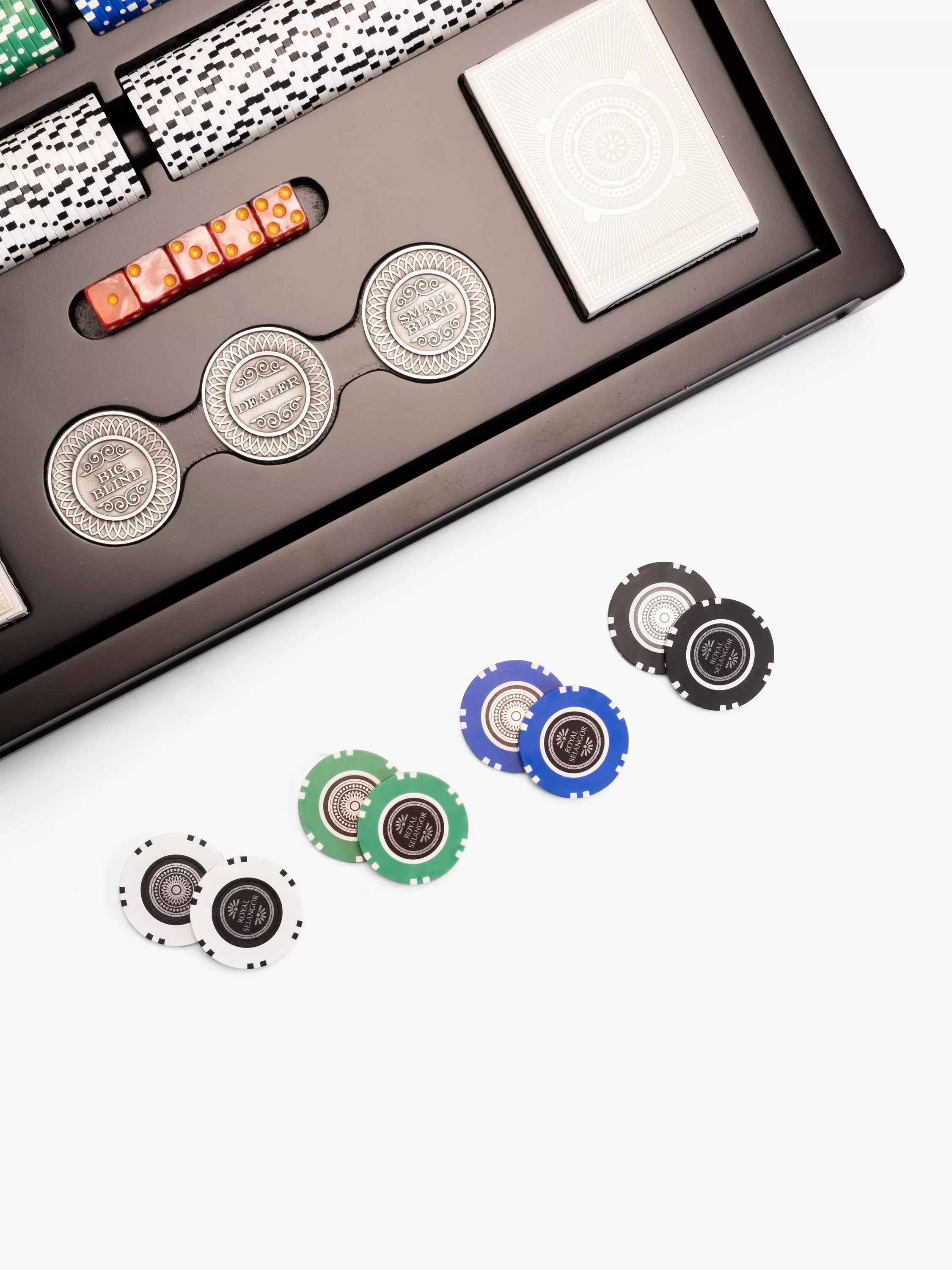 Royal Selangor Pewter Box Poker Set, imported from the UK