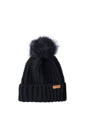 Barbour Saltburn faux fur pom-pom beanie hat and scarf gift set (British brand)
