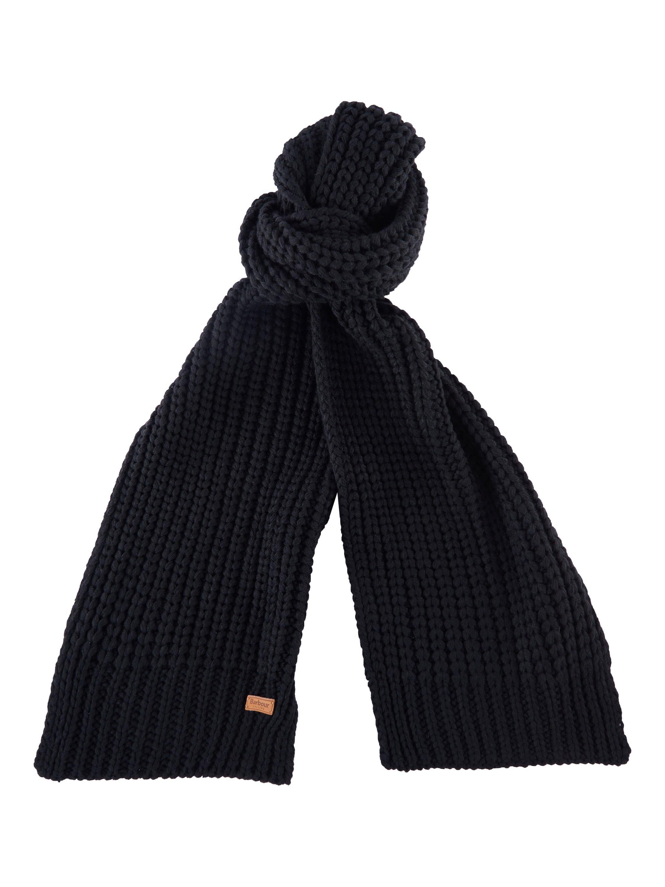 Barbour Saltburn faux fur pom-pom beanie hat and scarf gift set (British brand)