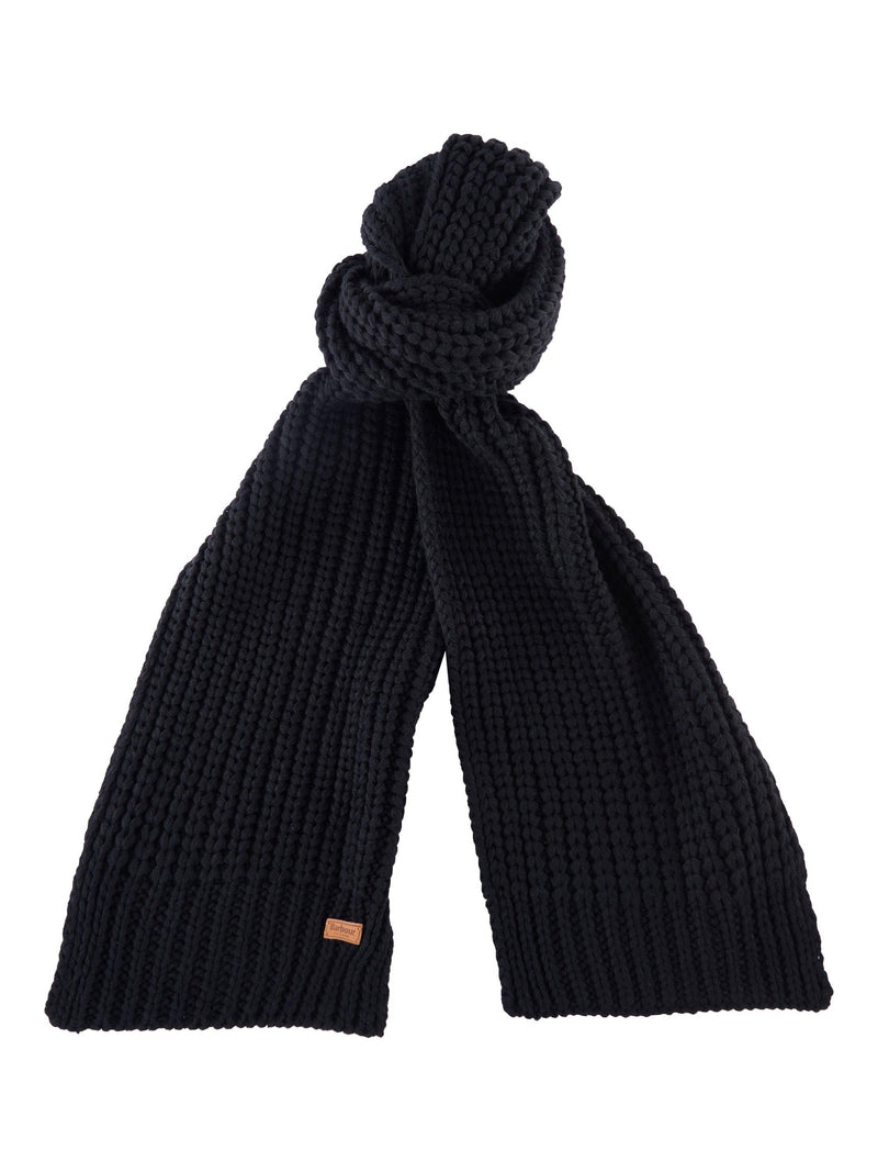Barbour Saltburn faux fur pom-pom beanie hat and scarf gift set (British brand)