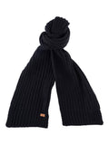 Barbour Saltburn faux fur pom-pom beanie hat and scarf gift set (British brand)