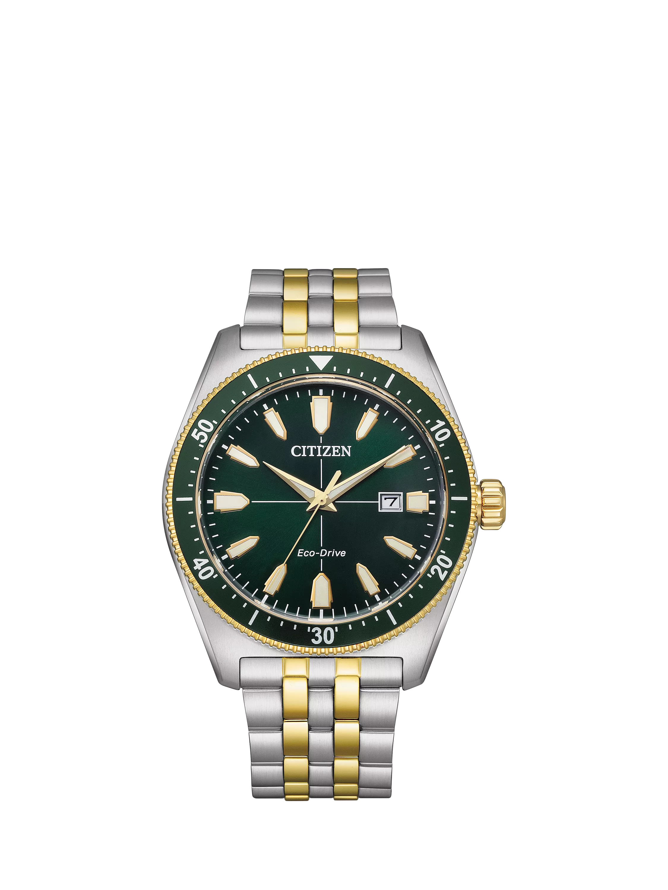 Citizen AW1594-89X men's Eco-Drive watch with green dial (British brand)