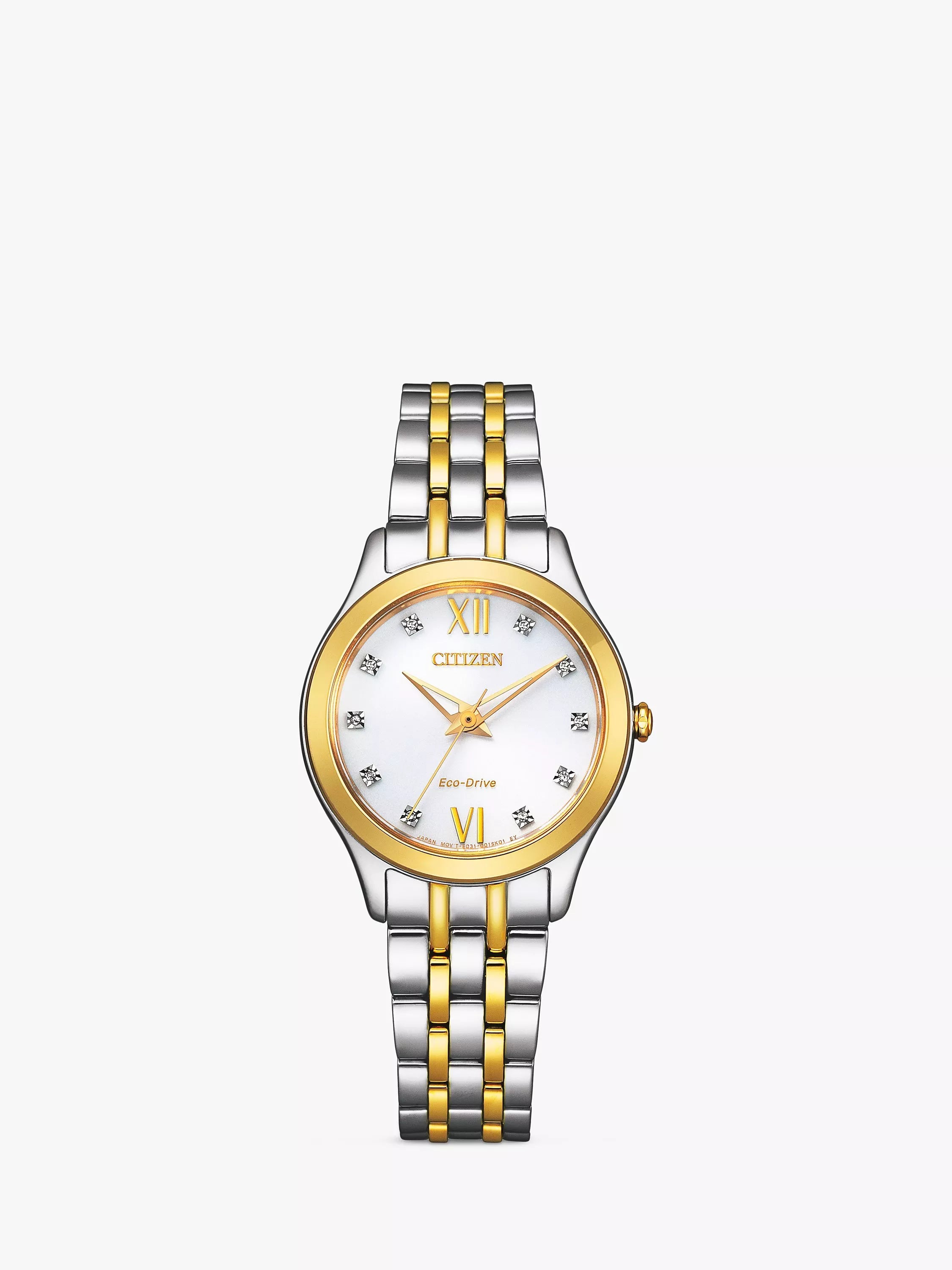 Citizen Silhouette women's Eco-Drive diamond bracelet watch, UK version