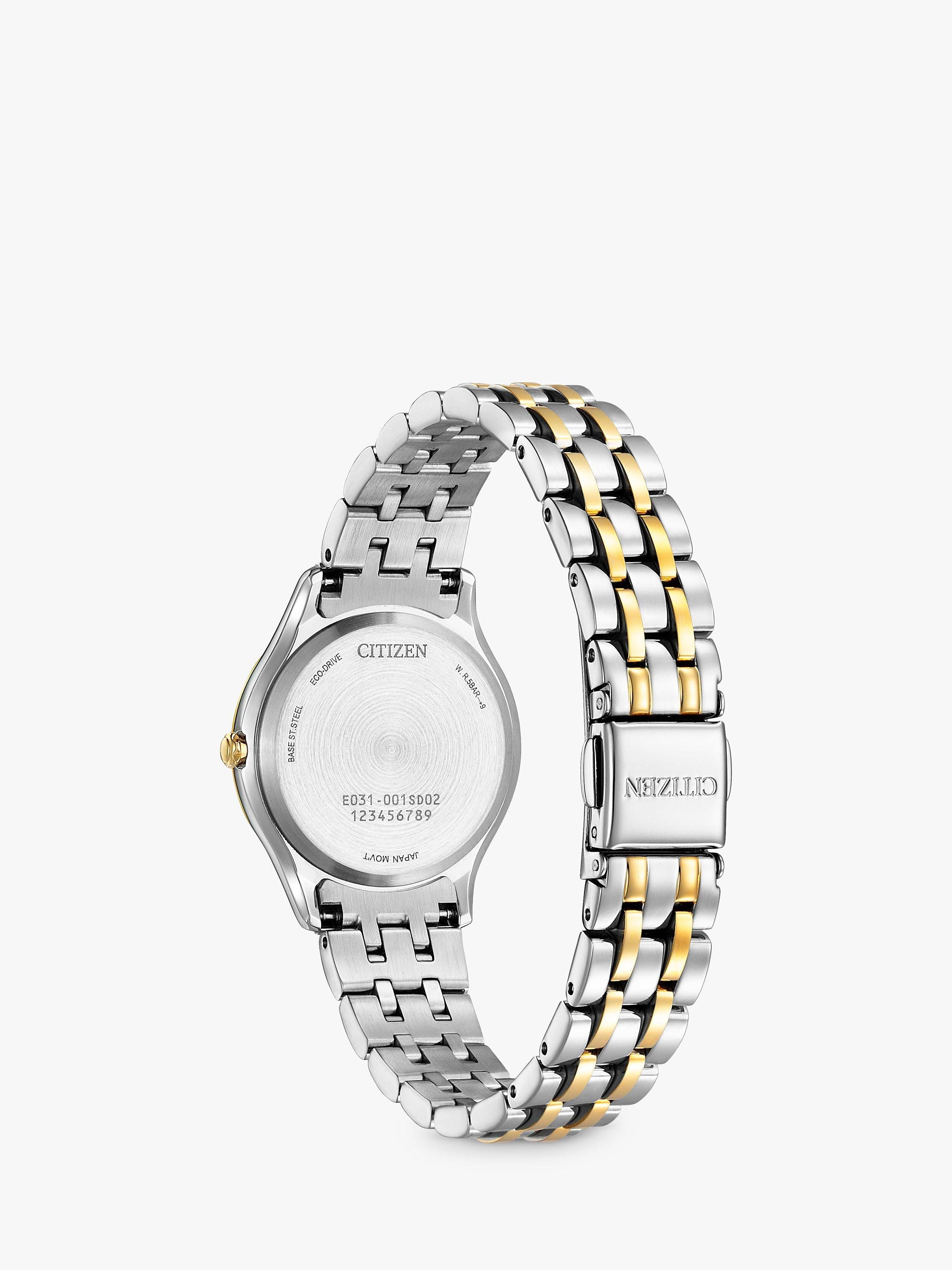 Citizen Silhouette women's Eco-Drive diamond bracelet watch, UK version