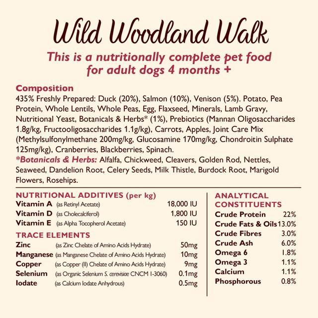 Lily's Kitchen Dog Duck Salmon & Venison Wild Woodland Walk Adult Dry Food   2.5kg GOODS M&S   