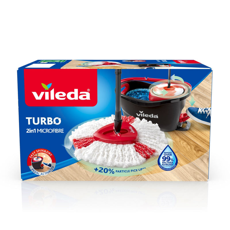 Vileda Turbo 2 in 1 Mikrofaser-Mopp- und Eimer-Set (britische Marke)