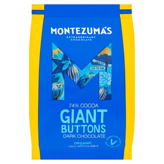 Montezuma's 73% Cocoa Dark Chocolate Giant Buttons   180g GOODS M&S   