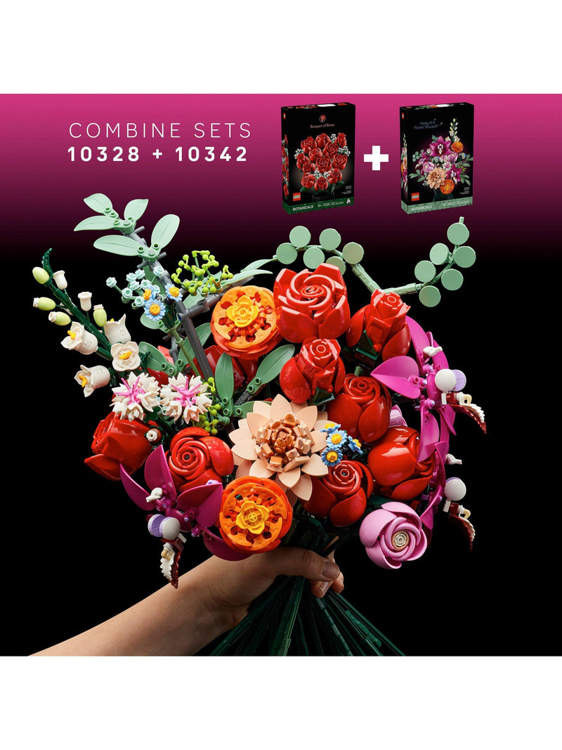 LEGO rose bouquet and pink flower bundle building set (British brand)