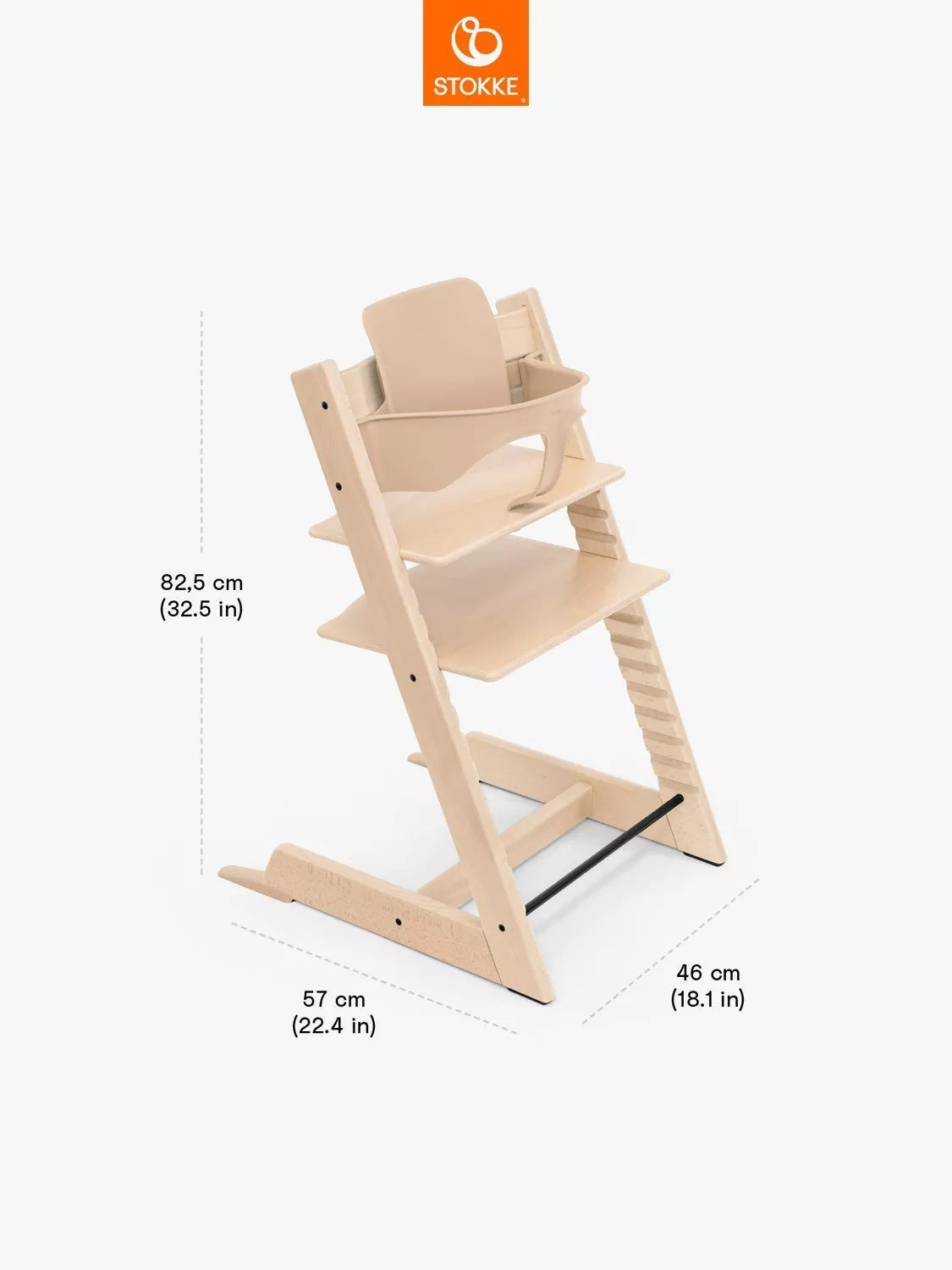 Stokke Tripp Trapp highchair Baby Set² bundle natural, UK version