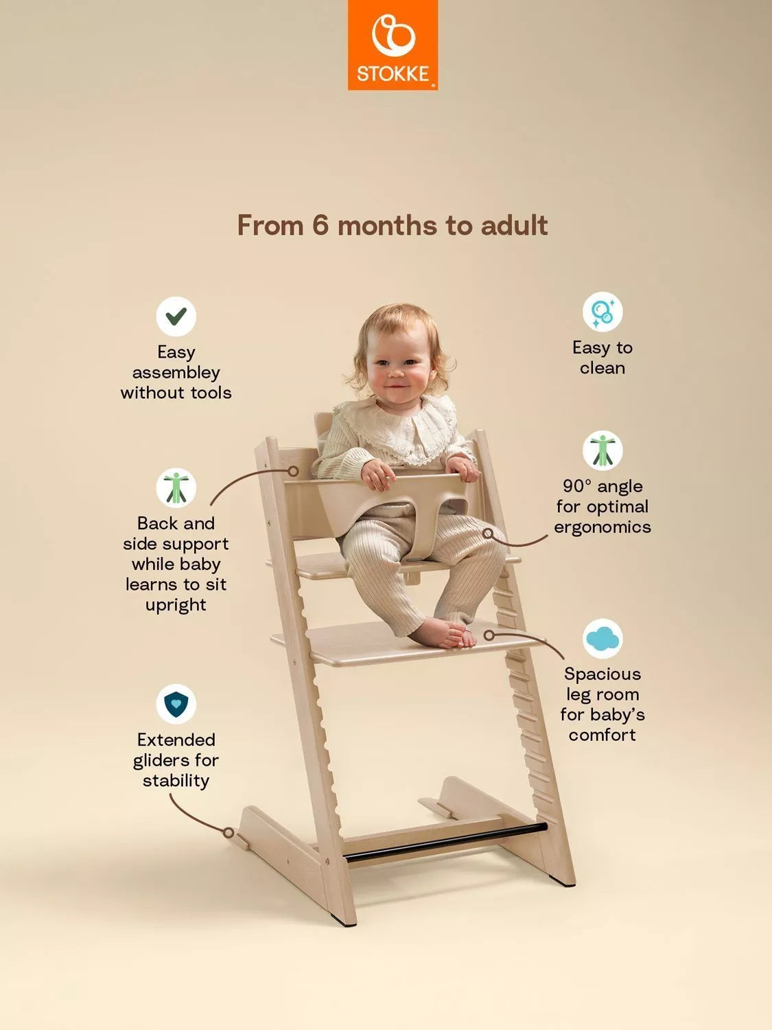 Stokke Tripp Trapp highchair Storm Grey (British brand)