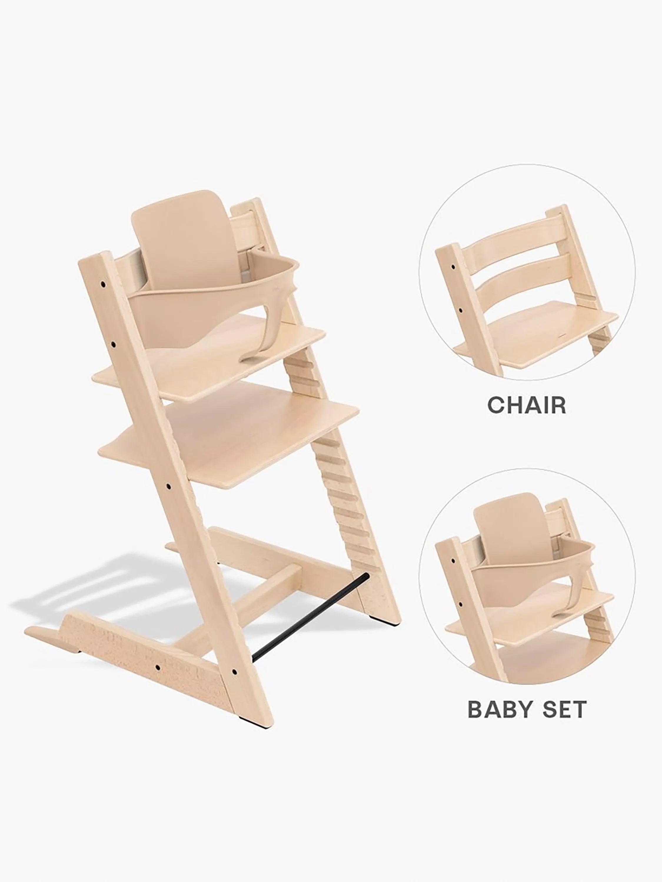 Stokke Tripp Trapp highchair Baby Set² white, imported from the UK