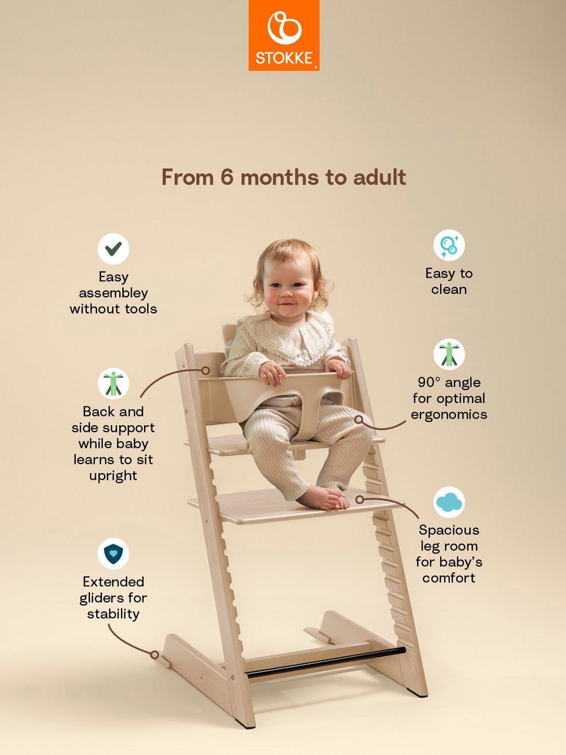 Stokke Tripp Trapp highchair Baby Set² white, imported from the UK