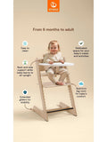 Stokke Tripp Trapp natural highchair with Baby Set² and tray - British brand