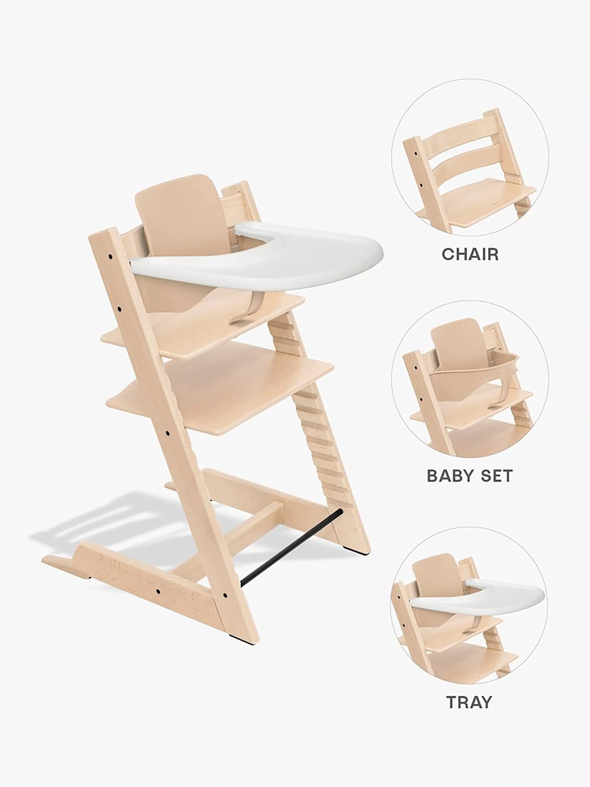Stokke Tripp Trapp highchair baby set tray Storm Grey (British brand)