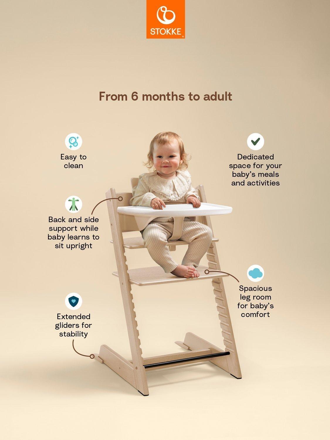 Stokke Tripp Trapp highchair baby set tray white - British product