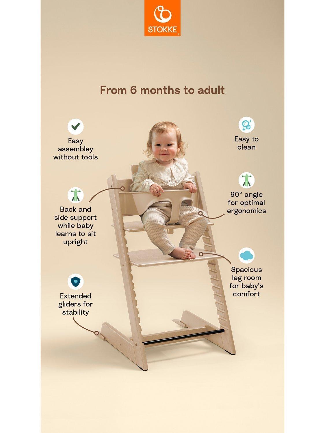 Stokke Tripp Trapp highchair natural bundle, imported from the UK