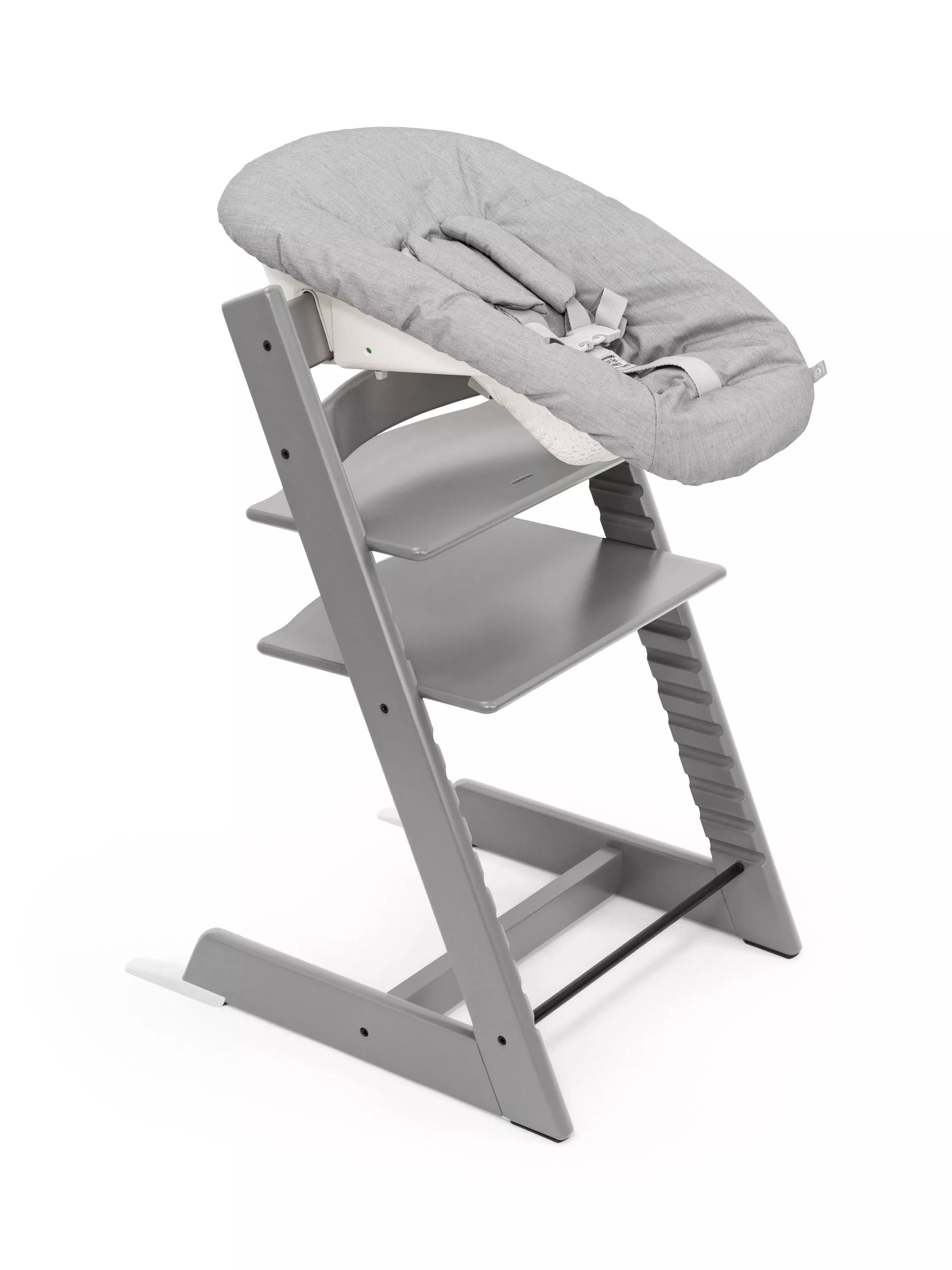 Stokke Tripp Trapp Highchair, Newborn Set & Baby Set² Bundle, Storm Grey