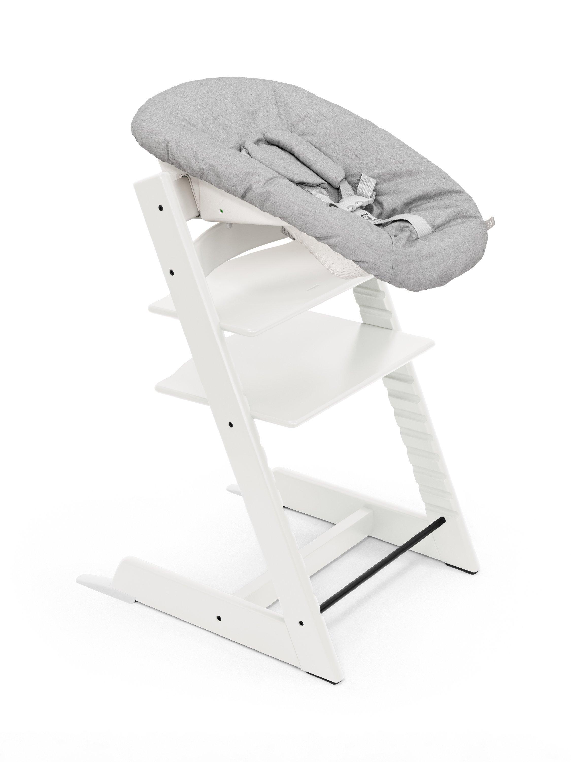 Stokke Tripp Trapp highchair bundle white with Newborn Set - British product