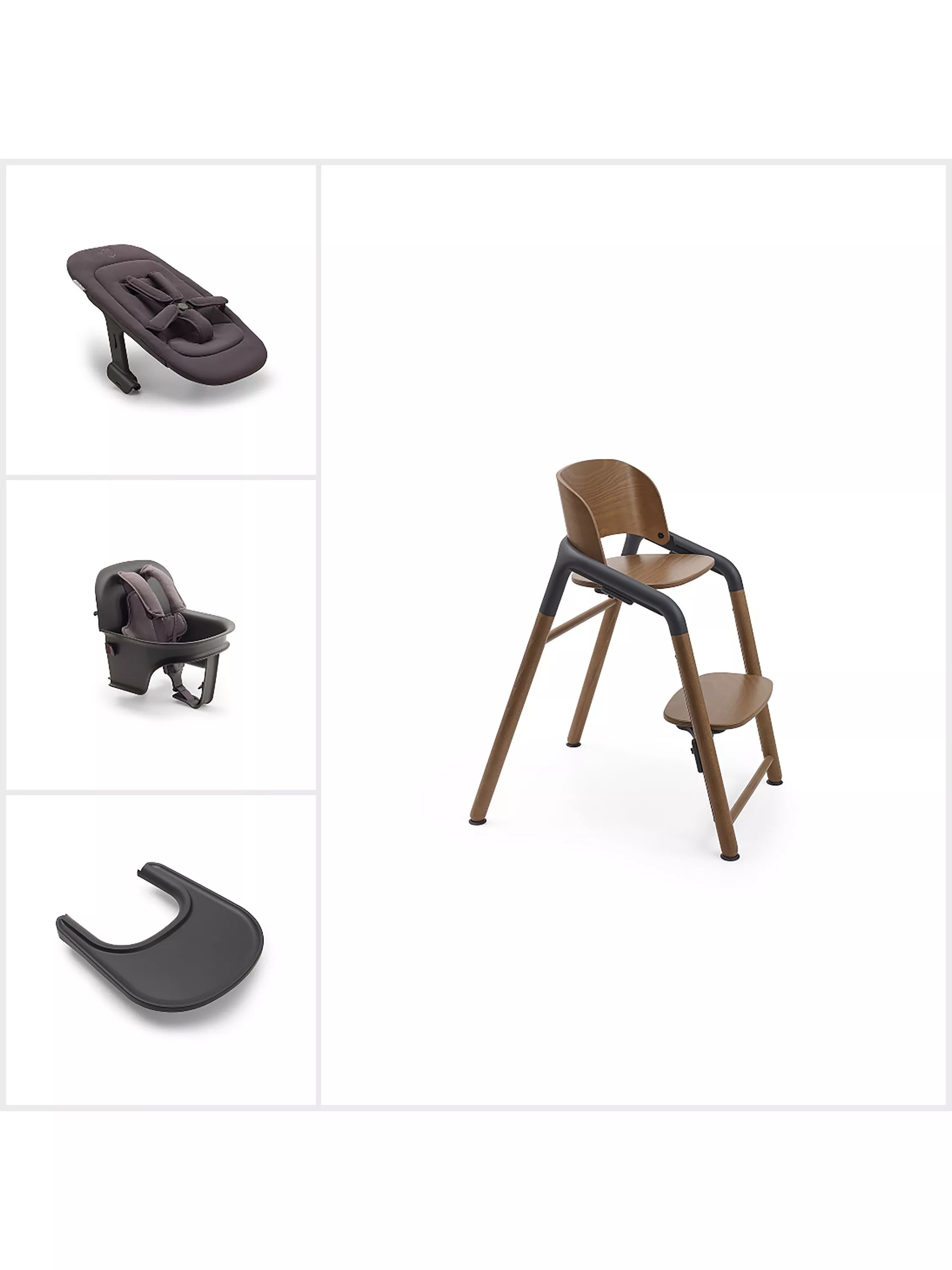 Bugaboo Giraffe 4-in-1 highchair in Wood Grey (British brand)