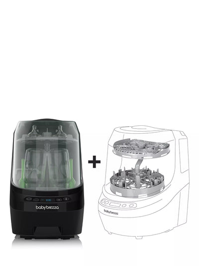John Lewis Baby Brezza Bottle Washer Pro & Breast Pump Rack Bundle, Black- Buy online at McGrocer