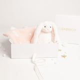 Babbico White Bunny And Pink Dot Heart Blanket Baby Gift Set GOODS Superdrug   