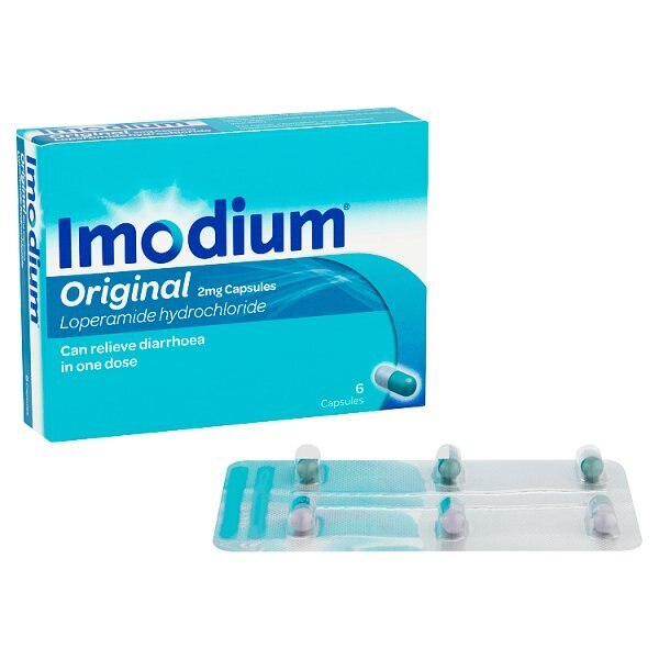 Imodium Original Diarrhoea Loperamide Tablets x6