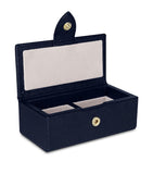 Smythson leather Panama cufflink box, UK version