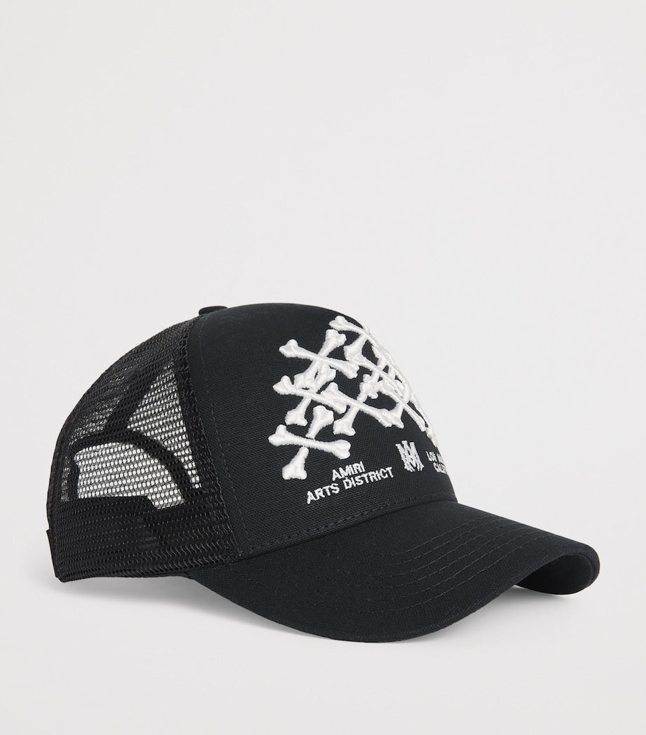 AMIRI Stacked Bones trucker hat, imported from the UK
