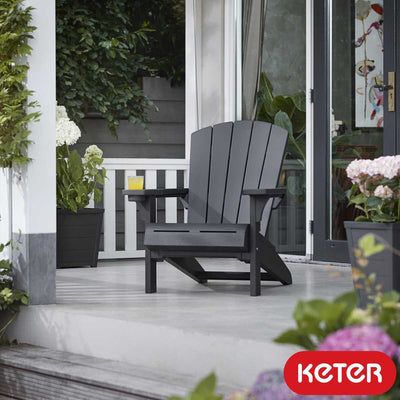 Costco UK Keter Alpine Adirondack Stuhl in Grau mit Becherhalter - Online kaufen bei McGrocer