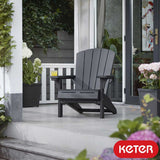 Keter Alpine Adirondack Chair in Grey with Cup Holder GOODS Costco UK