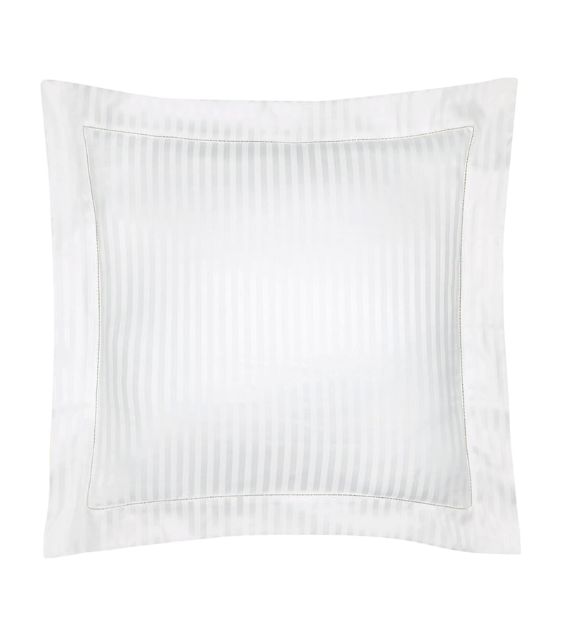 Pratesi square Oxford striped pillowcase 65cm x 65cm, imported from the UK