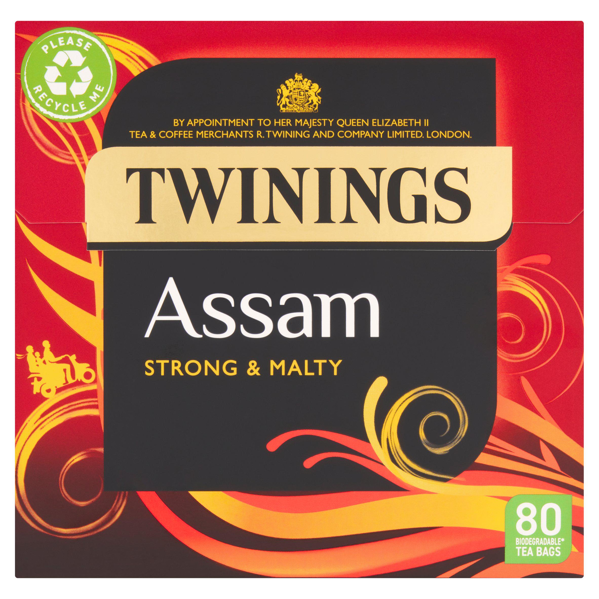 Twinings Assam Tea Bags x80 200g All tea Sainsburys   
